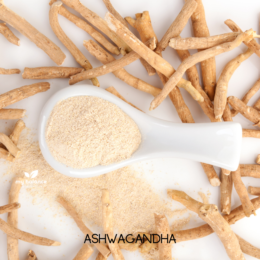 Ashwagandha,an herb commonly helps the body manage stress. supports energy levels, sleep, anxiety reduction, and overall well-being