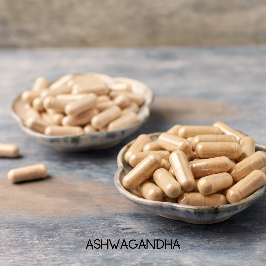 Ashwagandha,an herb commonly helps the body manage stress. supports energy levels, sleep, anxiety reduction, and overall well-being